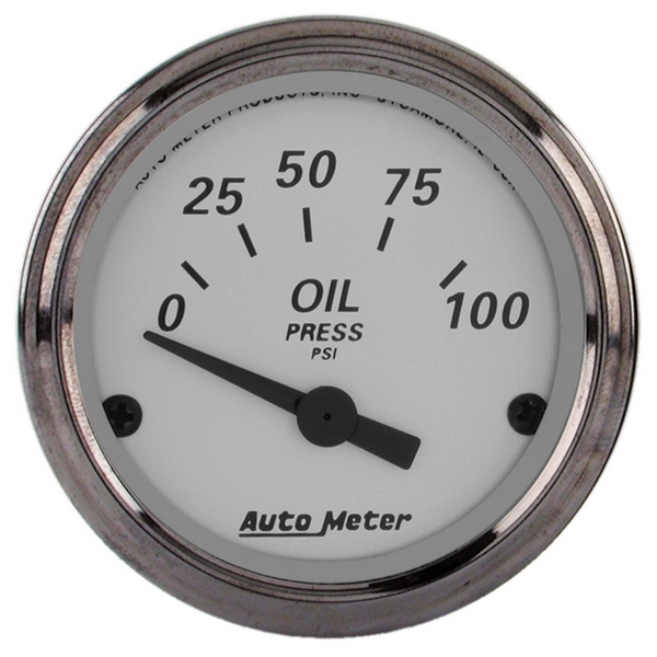 2-1/16" OIL PRESSURE, 0-100 PSI, AMERICAN PLATINUM